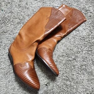 Vintage Nine West Brown Leather Boots SIZE 6.5